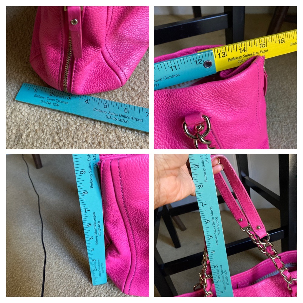 Kate Spade Hot Pink Leather Chain Straps Handbag - Picture 15 of 16